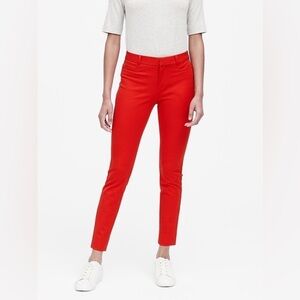 Banana Republic Vibrant Redish/Orange Sloan Ankle Pants (Size:12)